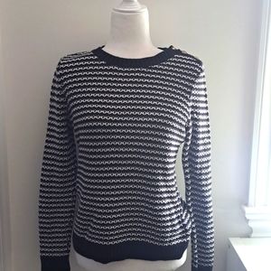 Charter Club Petite Classic Black and White Knit Sweater size Medium